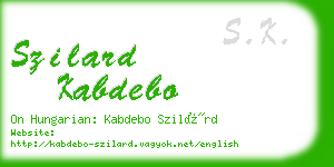 szilard kabdebo business card